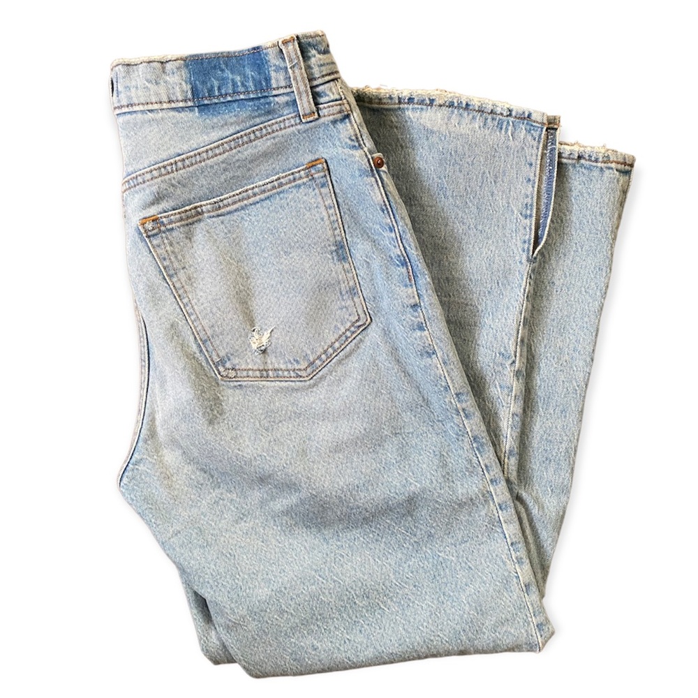 abercrombie 90s split hem straight leg jeans